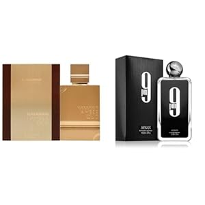 Al Haramain Amber Oud Gold Edition Eau De Parfum 3.4 Ounce and AFNAN 9 PM Eau de Parfum Spray 3.4 Ounce Fragrance Bundle