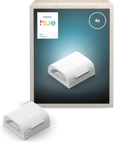 Philips Hue Flux, Connettore per striscia LED smart, Confezione da 4