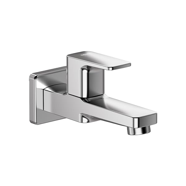 Image of Delta Faucet Korby 1-Way Bib Tap with Wall Flange | Laundry and Utility Tap I Bathroom Tap I Bib Cock for Washing Machine I Polished Chrome | BT003