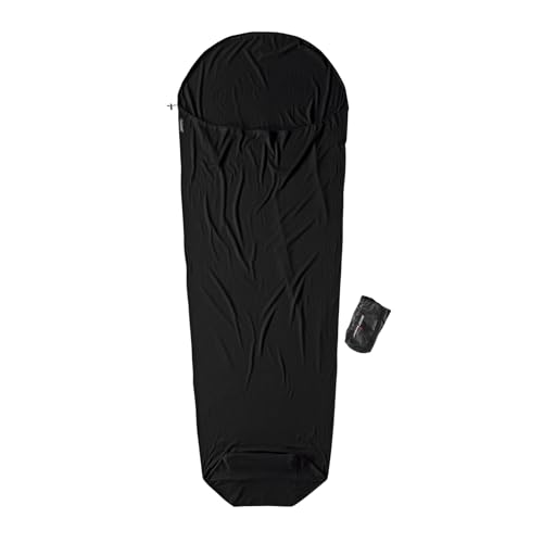 Cocoon Merinoschlafsack Mummy Liner - Merinowolle, Schwarz