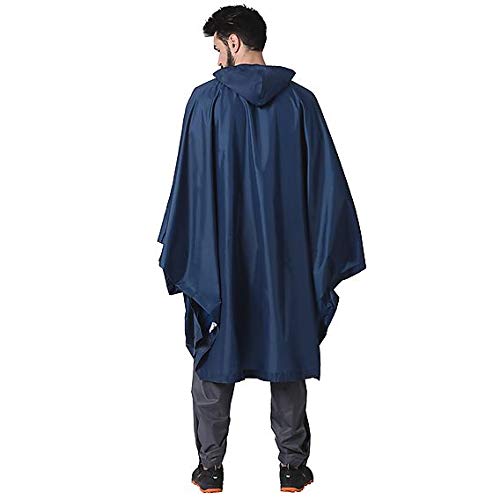 Wildcraft Polyester Navy Hypadry Unisex Standard Length Rain Poncho (41303) -Medium 1