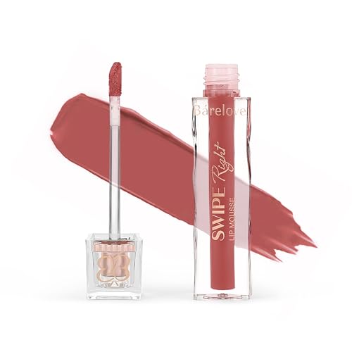 Image of BARELOVE Swipe Right Non-Transfer Matte Liquid Lipstick | Up to 12-Hour Long-Lasting | 6 ml | Quick-Dry, Lightweight, One-Swipe High Pigmentation | Transfer Proof Lip Colour for Women - Floral Hue