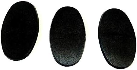 Lot of 3 75mm x 42mm Oval Bases for Warhammer 40k & AoS Games Workshop Bitz