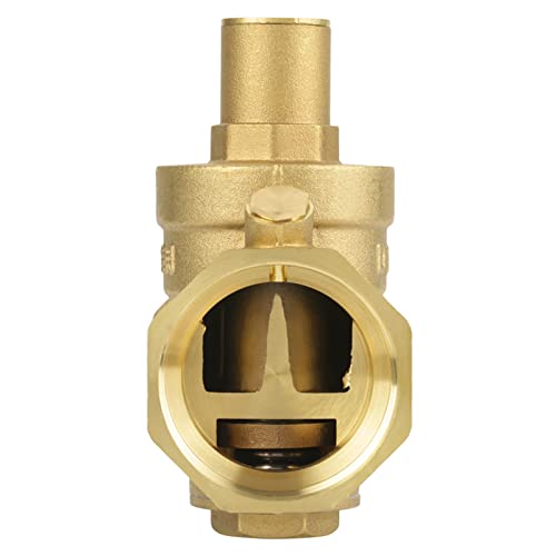 Pressure Reducing Valve, BSP DN50 2inch Brass Water Pressure Reducing Valve 2'' Adjustable Water Control Pressure Regulator Valve Thread with Gauge Meter 1.6MPa
