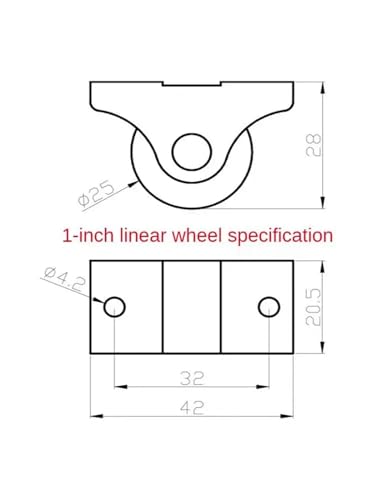 Petite roulette fixe directionnelle pour fabriquer des tiroirs sous le lit