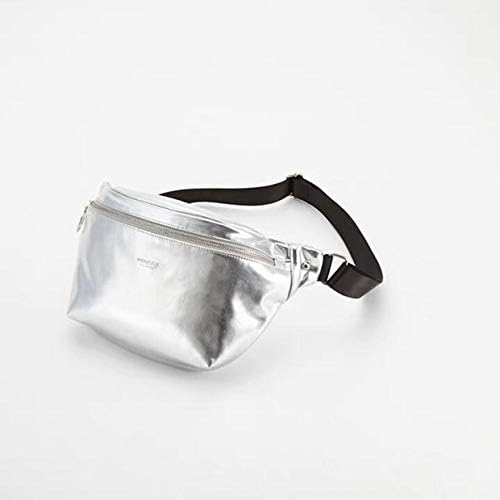 Amazon マウジー バッグ Moussy 斜めがけショルダーバッグ サックスブルー シルバー Mouss ウエストバッグ