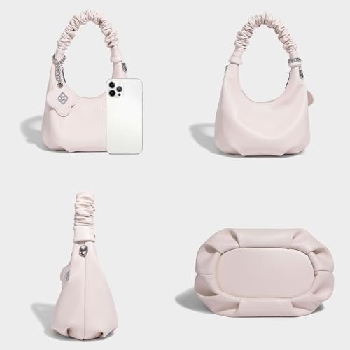 ZYKEJJDDAK Torebka damska torebki skórzane kopertówki torebka stylowa na co dzień modna torba na ramię crossbody ze zdejmowanymi paskami modne ramię, biały
