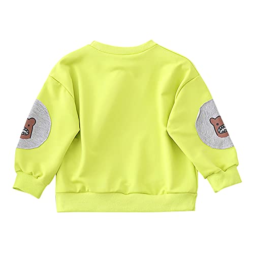 Image of Hopscotch Boys Animal Print Full-Sleeve Sweatshirt in Yellow Color