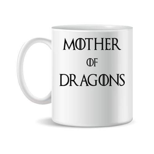 Forsca Mother Of Dragons Khaleesi Taza de Cerámica Para Té y Café, 300ml, Mágica, Blanca, Rosa, Negra 330ml Forsca Mother Of Dragons Khaleesi Taza de Cerámica Para Té y Café, 300ml, Mágica, Blanca, Rosa, Negra 330ml
