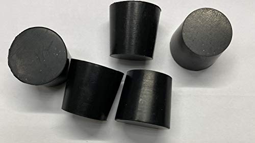 Image of Protection Force #5.5 Stopper Plug for 31 /32 inch 1 inch 24.5-26mm Hole (Pack of 10) Tube Bottle Openning 1 1 /8-7 UNC M26 to M28 Thread Nut Paint Masking Reusable Rubber