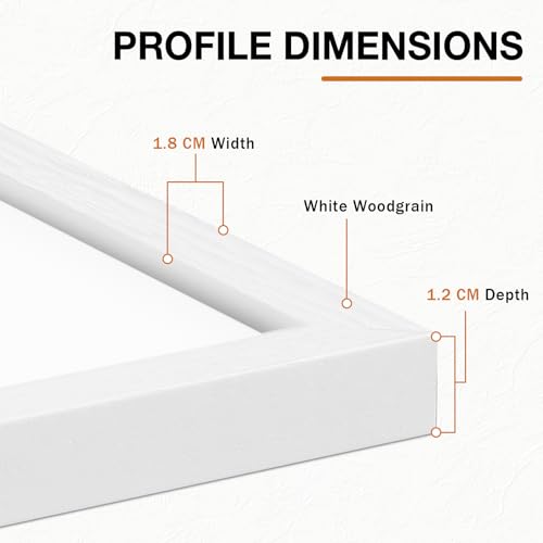 FamiPrts 4Pack A4 Frame, Wooden A4 Picture Frames, Versatile White A4 Frame, Dual Orientation (Landscape/Portrait), Includes Stand & Wall Hooks - Wall Mount or Tabletop for Home, Office, Gallery - Cosy Home Interiors FamiPrts 4Pack A4 Frame, Wooden A4 Picture Frames, Versatile White A4 Frame, Dual Orientation (Landscape/Portrait), Includes Stand & Wall Hooks - Wall Mount or Tabletop for Home, Office, Gallery - Image 3
