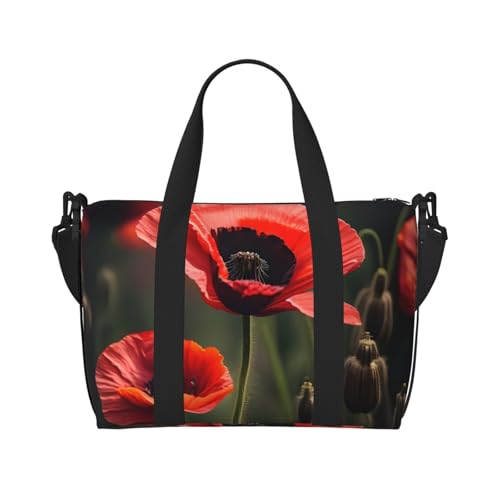 Sac de voyage coquelicot rouge spacieux pour ne plus manquer de place