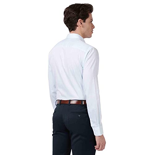 Image of Park Avenue Men's Pure Cotton Checks Pattern Slim Fit Semi Cutaway Collar Full Sleeve Formal Shirt