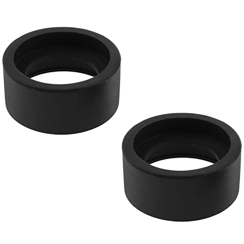 AYLIFU 2PCS 36mm bore Black Binocular Rubber Eyepiece Rubber Eyepiece Shield Eyepiece Cover for a 32-36mm Stereo Microscope(Flat Angle)