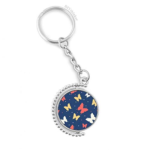 Anillo de la cadena para llaves con mariposa de colores para tu rutina