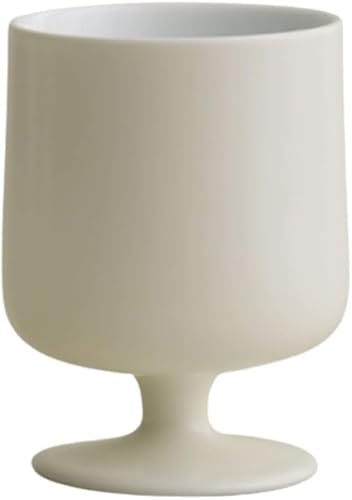 MEACEYR Bicchiere da Birra Boccale da Birra Rotondo in Vetro da Whisky con Gambo in Ceramica per Bicchiere di Vino Bianco 230 ml / 7,8 Once per Bar di casa Hotel Degustazione