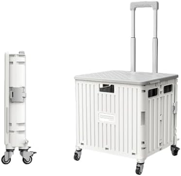 Rutexc�܂肽���݃L�����[�J�[�g �V���b�s���O�J�[�g �R���e�i�L�����[ �L�����[�J�[�g �y�� ��� �É� �R���p�N�g �W�t�� ����� �L�����v�p �ƒ�p ��яo���h�~ �ȒP�g���� (45L,�O���[��)