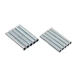 Yiju 10 Pieces Tent Pole Connector Metal Tubes Tent Pole Repair Sleeves for 8.5mm Diameter Fiberglass Poles Traveling Camping