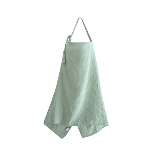 mushie Nursing Cover (Roman Green) | 100% Breathable Organic Cotton | Breastfeeding Privacy
