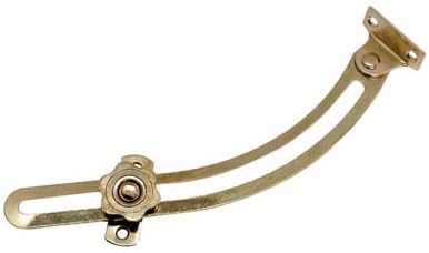 Brass Plated Curved Lid Stay - Left hand