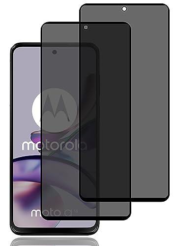 Verre Trempé Anti-Espion pour Motorola Moto G13 [2 Pièces], Protection D'écran Anti-Espion, Protecteur D'écran de Confidentialité,9H...