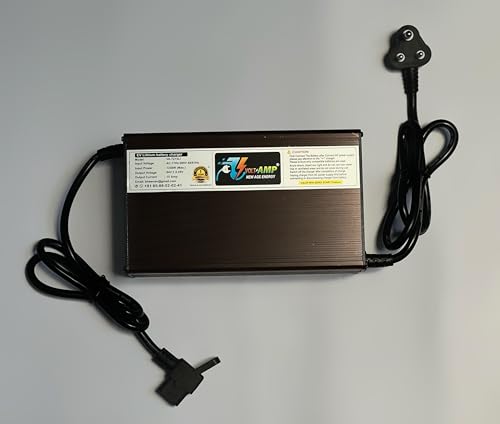 Image of 84V 15A Lithium Battery Charger, Compatible with Okinawa Praise Plus, Smart EV Charger, D Type 2 Pin Connector, Over Voltage & Short Circuit Protection
