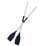 Fkstyle【カヤック・ボートの必需品！】アルミ製 パドル オール 2WAY 分割式 (約)126cm/710g 軽量 コンパクト収納 ブレード2個 ジョイント式 カヤック カヌー ボート パドルボード 川遊び 湖 レジャー 予備用にも [並行輸入品]
