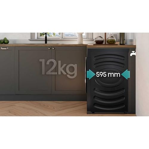 Hisense 5i KitchenFit Series WF5I1245BBR 12kg WiFi Connected Washing Machine with 1400 rpm - Black - A Rated - Image 9