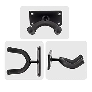 Stormshopping Lot de 4 supports muraux noirs pour guitare acoustique, guitare classique, basse, guitare électrique, ukulélé - Les Beatles, Paul McCartney, John Lennon, RIngo Starr, George Harrison Stormshopping Lot de 4 supports muraux noirs pour guitare acoustique, guitare classique, basse, guitare électrique, ukulélé – Image 3