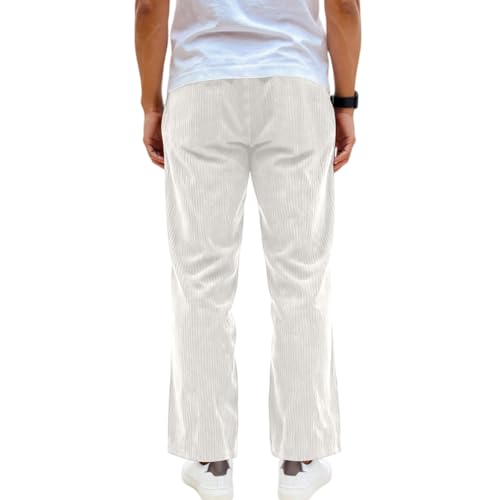 Oversized Corduroy Pants Men Classic Loose Striaght Leg Pants with Pockets Baggy Drawstring Waist Mokaloha Pant3