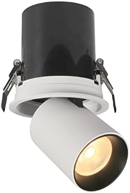 Aisilan 3 Inch 9W Recessed Spotlight, Round LED Downlight, Anti Glare Spot Light, Adjustable Angle Downlight Gimbal Light, Warm White CRI97 for Indoor Lighting 4500K White