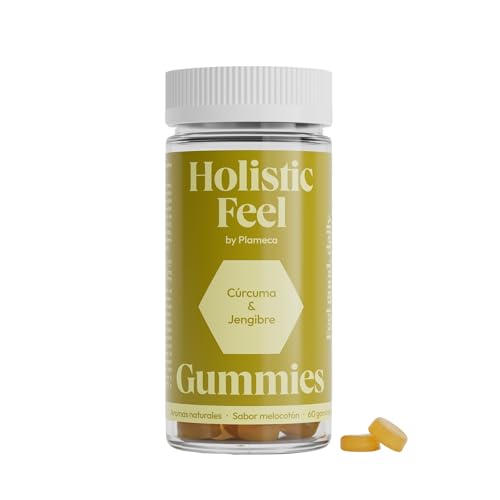 Holistic Feel – Cuerpo y mente en armonía – Con Cúrcuma y Jengibre – 60 Gummies sabor melocotón - by Plameca