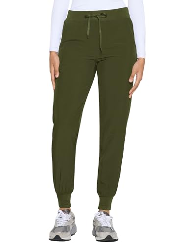 Image of COZYFIT Womens Scrub Pants - Soft Stretch Yoga Style with 5 Pockets, Slim Fit Jogger Scrubs Pants for Women