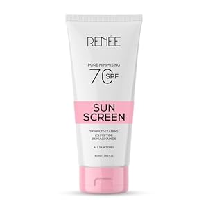 RENEE Pore Minimizing Sunscreen Spf 70 With 2% Niacinamide For All Skins, 2% Peptide & 3% Multivitamins, 50Ml