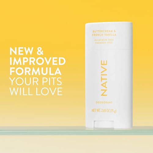 Image of Native Deodorant Contains Naturally Derived Ingredients, 72 Hour Odor Control, Deodorant for Women and Men, Aluminum Free, Buttercream & French Vanilla 2.65oz (Pack of 12)