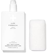 ILES FORMULA Haute Performance Hair + Body Cleanse + Natural Sponge - Gently Cleanse & Nourish Ha...
