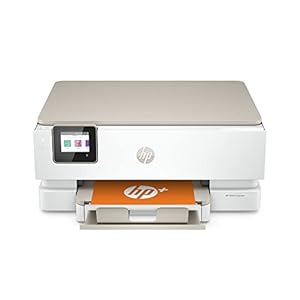 HP Envy Inspire 7220e Imprimante Tout en Un - Jet d'encre Couleur – 6 Mois d'Instant Ink Inclus (Photocopie, Scan, Impression, Photo, A4, Recto/Verso, WiFi), Blanc