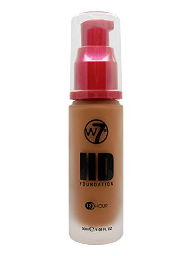 W7 | HD Foundation | Rich and Creamy Matte Formula | Medium Lasting Coverage | Available in 20 Shades | Caramel | Cruelty Free, Vegan Liquid Foundation Makeup by W7 Cosmetics