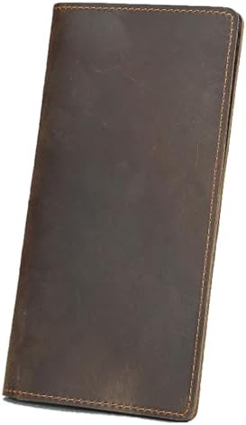 Long Wallet for Men, Genuine All Leather Bifold Full Length Vinta...
