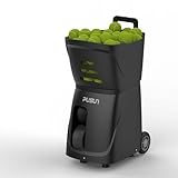 PT-Smart Portable Tennis Ball Machine – Automatic Trainer with Adjustable Speed, Angle, and Serve Interval, 100-Ball Capacity, Remote Control – Ideal for Tennis Training and Skill Practice (Black)