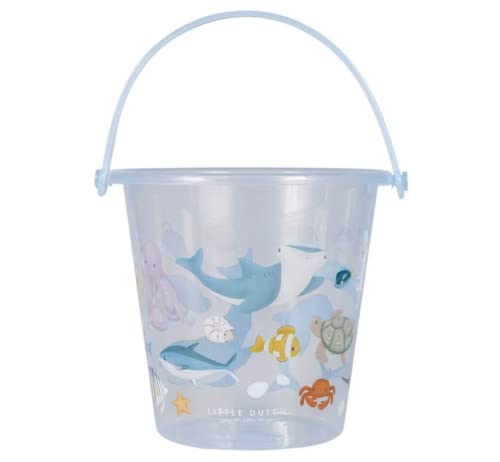 Little Dutch 2010590 Sandspielzeug Eimer - Sea Life blau