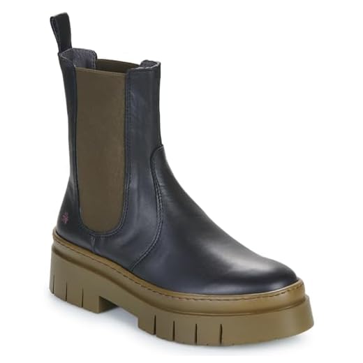 Art 1954 AMBERES, Botas de Moda Mujer, Black-Bronze, 36 EU