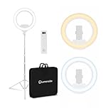 Lume Cube Ring Light Pro | Wireless Professional Lighting for Photography, Streaming, Video | Adjustable Color and Brightness | Includes Sturdy, Portable Tripod Mount and Padded Carrying Case - White
