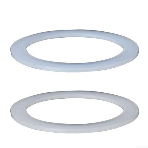 2 sellos de silicona para ollas de espresso diseñados para cafeteras de estufa de 2, 4, 6 y 9 tazas, seguros para alimentos y reutilizables (9 tazas de diámetro interior de 6,8 cm de diámetro exterior