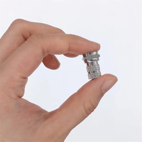 Conector de cable coaxial tipo F latón 75-5 para antenas y satélite, pack de 10 unidades 6