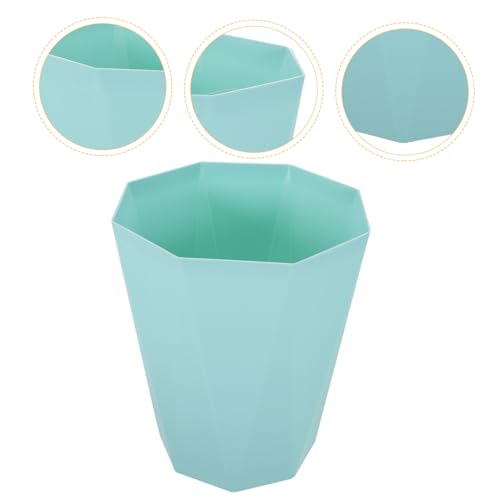 Caneca de basura pequeña rectangular de plástico verde miniatura 7