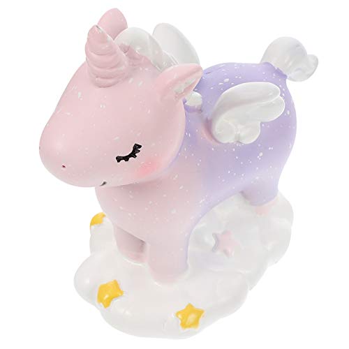 Amosfun Adorno de Unicornio para Pastel de Cumpleaños Decoración Elegante y Detallada para Fiestas Infantiles para Casas y Escritorios