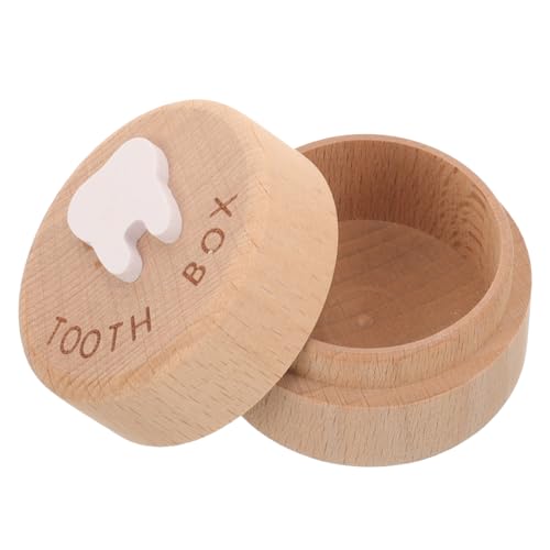 Levemolo Baby Changing Teeth Saver Boys and Girls Teeth Storage Container Wooden
