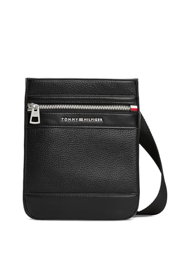 Sac à bandoulière Tommy Hilfiger maroquinerie chic en cuir noir pour homme