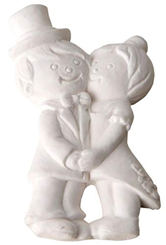 24 X Gesso Gessetto Sposi Sposini Da 2,5Xh4,9 Cm Decorazione Bomboniera